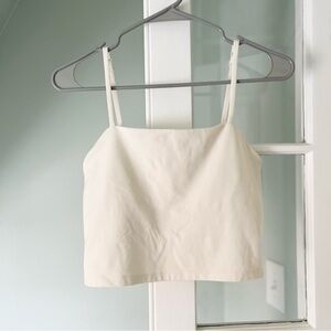 Girlfriend Collective Ivory Devon Compressive Cami • White Tank Top • Athleisure